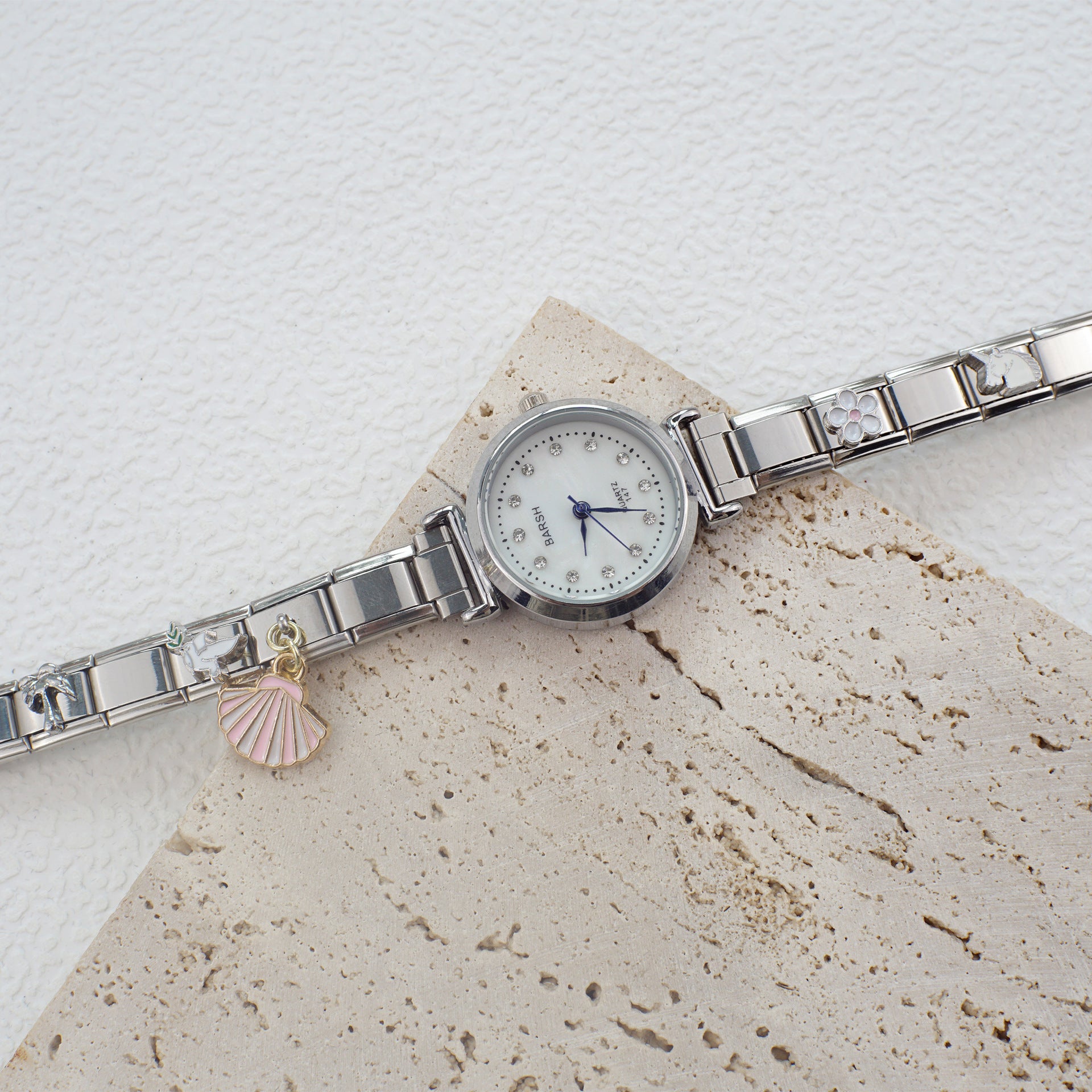 Wholesale Diamond-Set Stainless Steel Italian Charm Watches