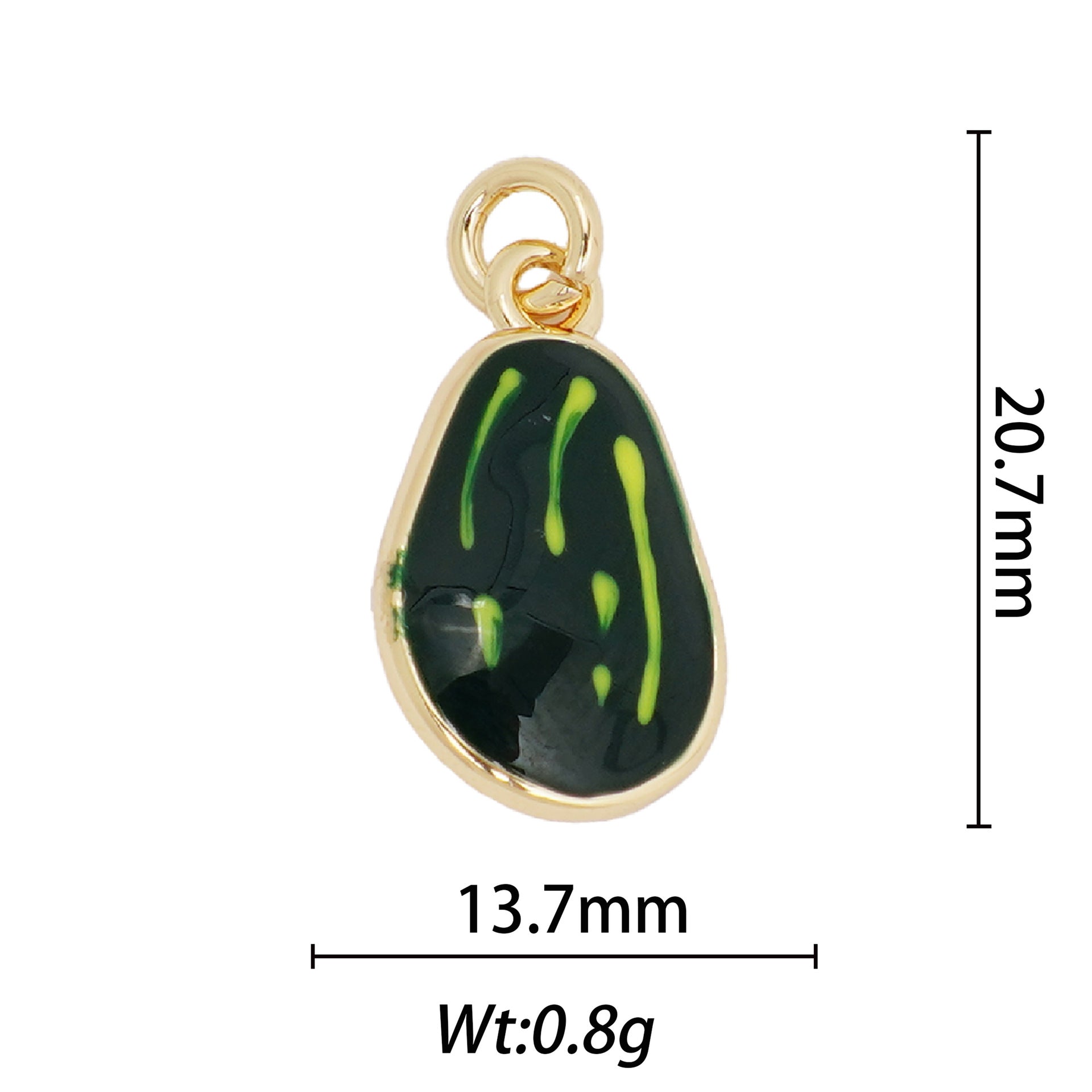 Wholesale 10pcs Cute 18k Copper Fruit DIY Necklace Pendant