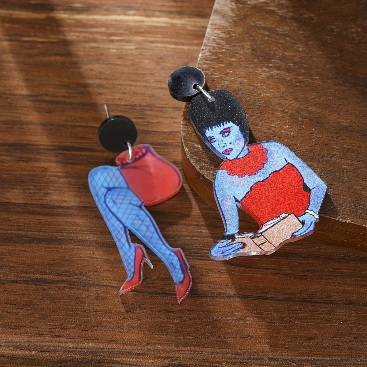 Wholesale Sexy Red Dress Woman Studs Earrings