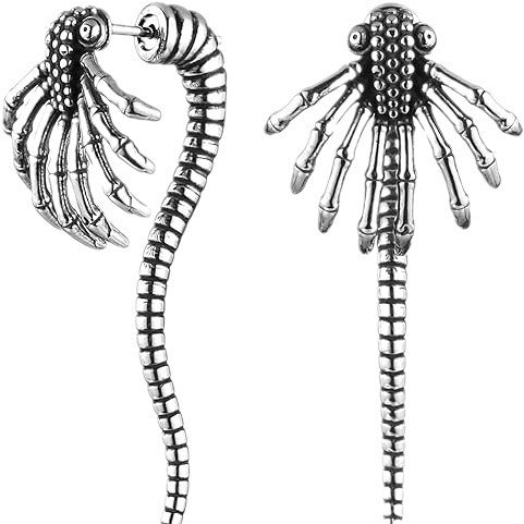 Wholesale Stainless Steel Retro Gothic Punk Alien Insect Earrings