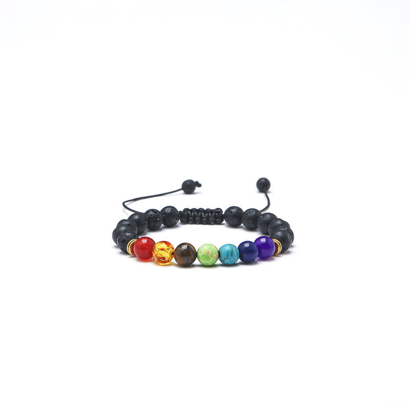 Wholesale European Creative Fashion Handmade Woven Bracelet with Volcanic Stone,  Adjustable Bracelet – Fashion Accessory Gift for Boutique Resale