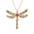 Wholesale copper micro-inlaid color zircon pendant Dragonfly luxury design necklace