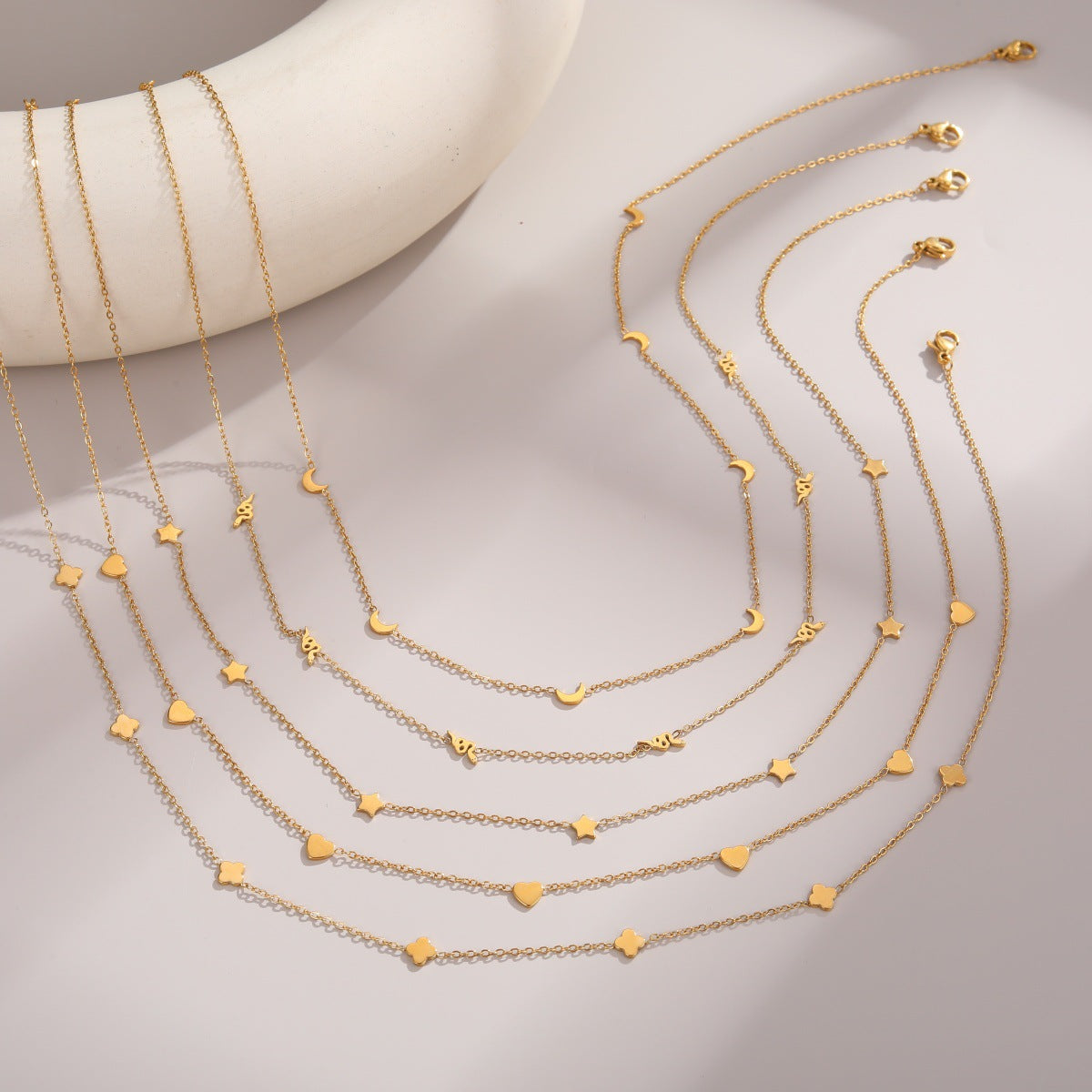 Wholesale Light Luxury Fan-Shaped Tassel Zircon Necklace