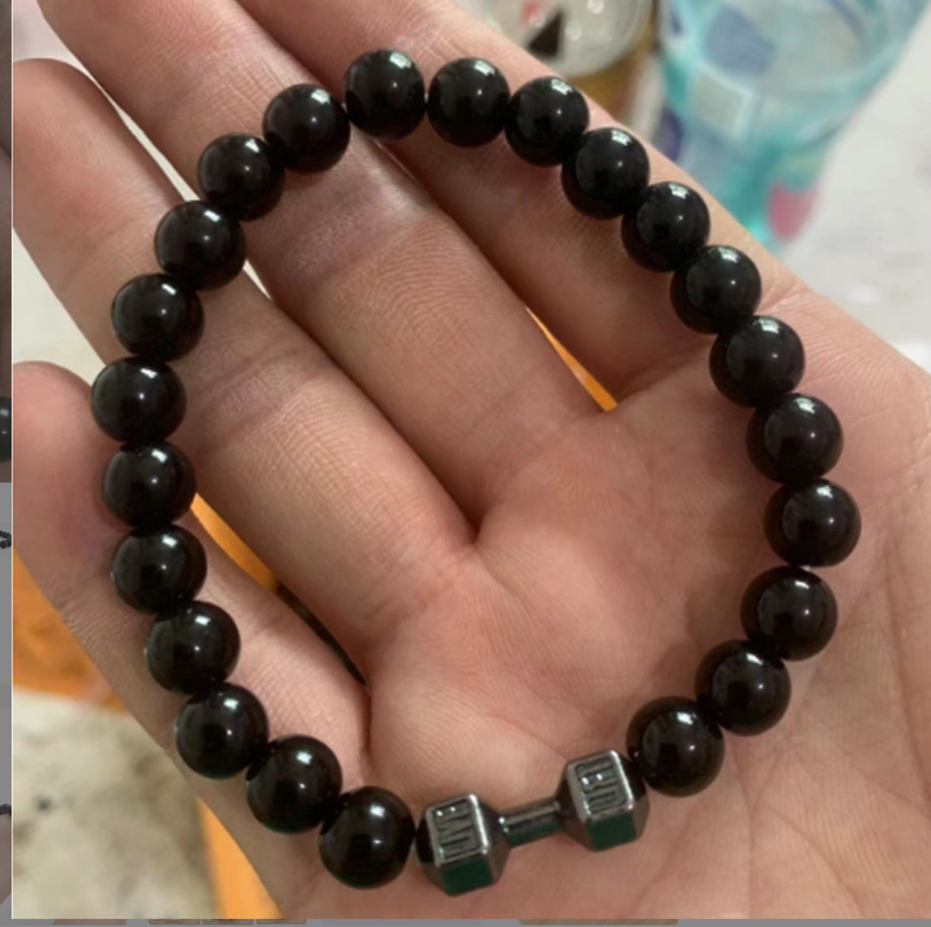 Wholesale Men's Agate Bracelet Dumbbell Bracelet Anchor Volcanic Stone Bracelet ACC-BT-zhixiang002
