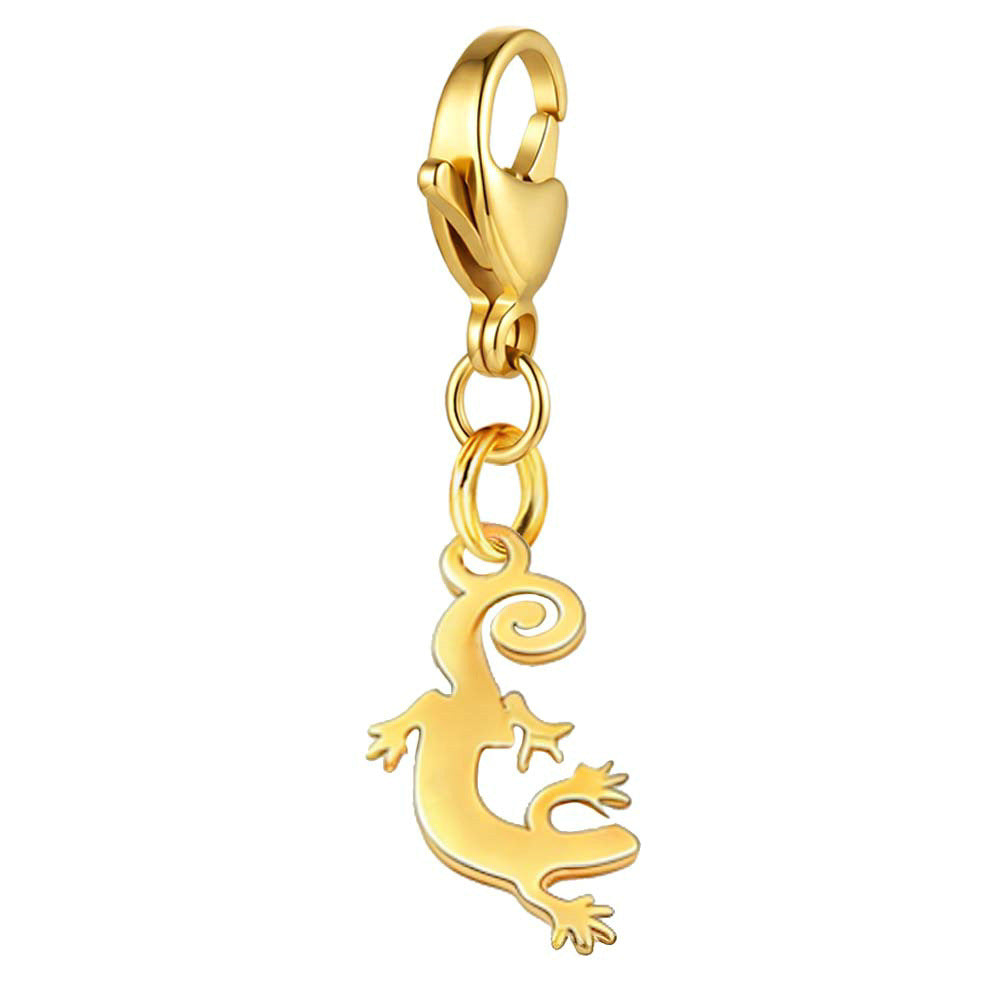 Wholesale Stainless Steel Gold Silver Patterned Lobster Clasp Pendant DIY Shoe Charm Jewelry Accessory Boutique Gift