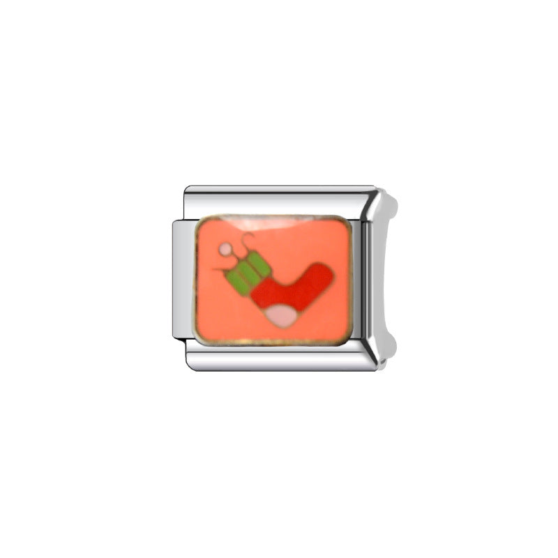 Wholesale Italian Charm Bracelet 9mm DIY Splicing Clothes Shoes Hats Stainless Steel Composable Bracelet