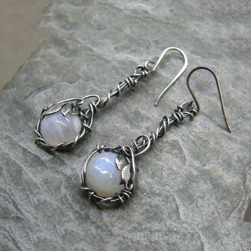 Wholesale  Metal Winding Plant Leaf Distinctive Earrings