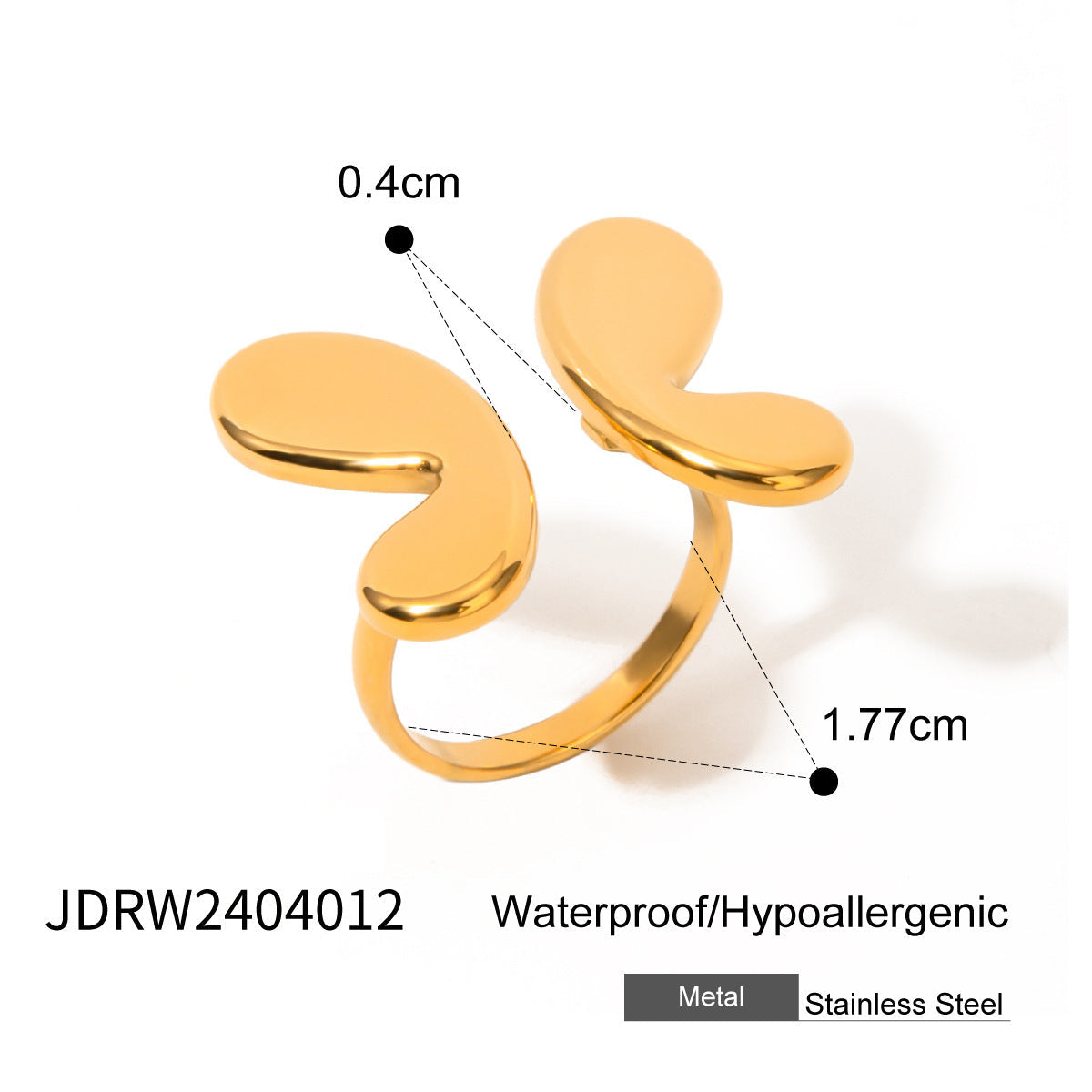 Wholesale Stainless Steel Pearl Bow Ring