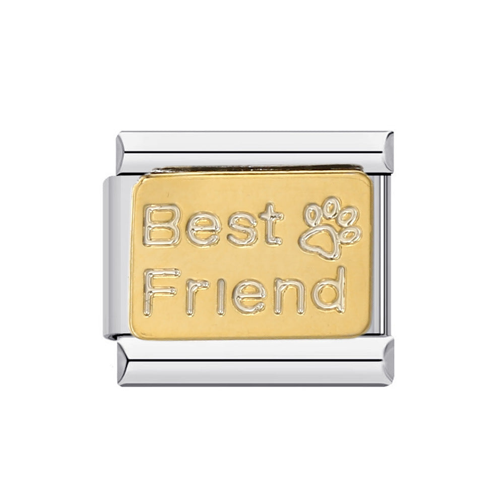 Wholesale  Italian Charm Bracelet 9mm DIY Splicing Friendship Series  Stainless Steel Composable Bracelet