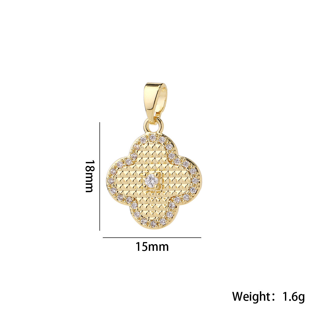 Wholesale Gold Plated Brass Honeycomb Bee Pendant Micro Set Zircon Charm DIY Jewelry Accessory Gift Boutique Resale