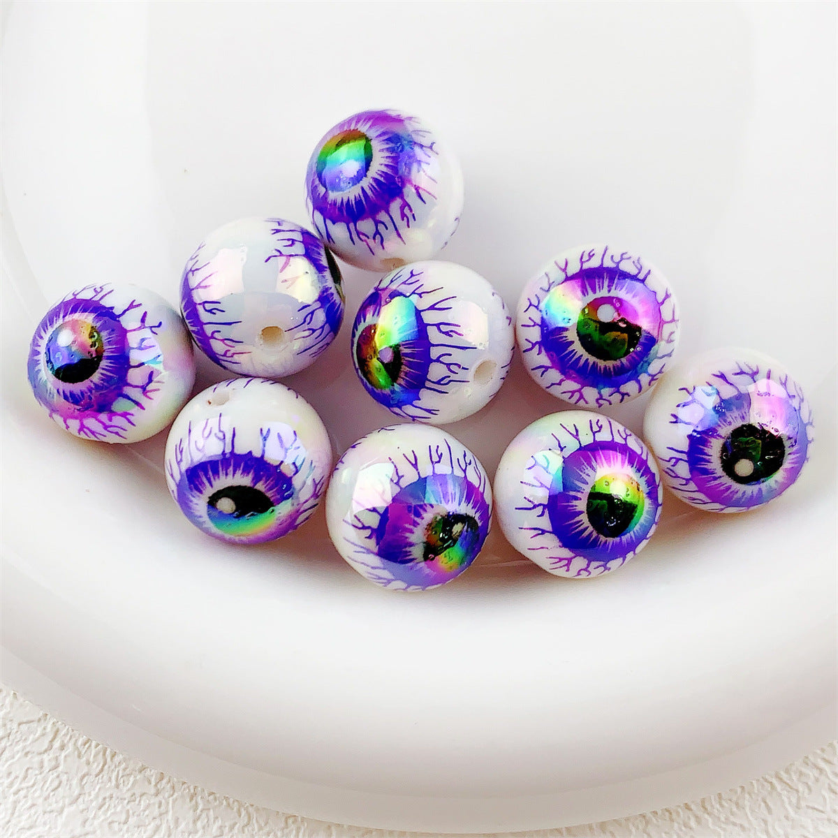 Wholesale 10pcs  colorful horror eyeball Focal Beads DIY Bead Accessories