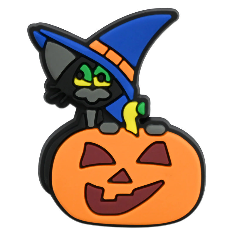 Wholesale Random 100pcs Halloween PVC Soft Rubber Shoe Buckle Decoration ACC-SC-RYY071