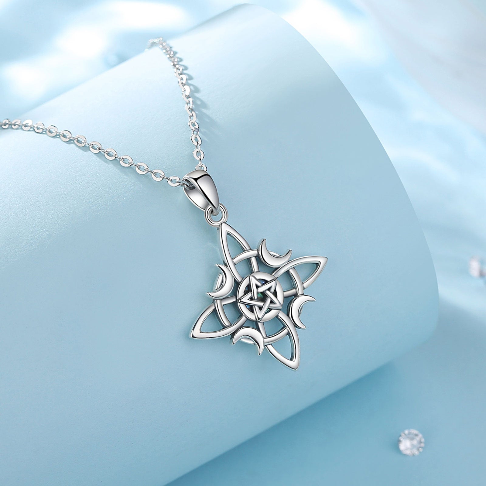 Wholesale Unique Square Celtic Knot Pendant Necklace