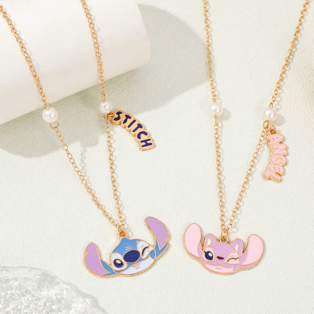 Wholesale 2PCS cartoon  zinc alloy necklace ACCVIP