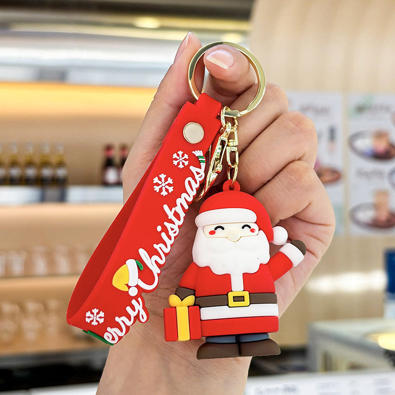Wholesale Christmas Cartoon Cute PVC Soft Keychains ACC-KC-XJY009