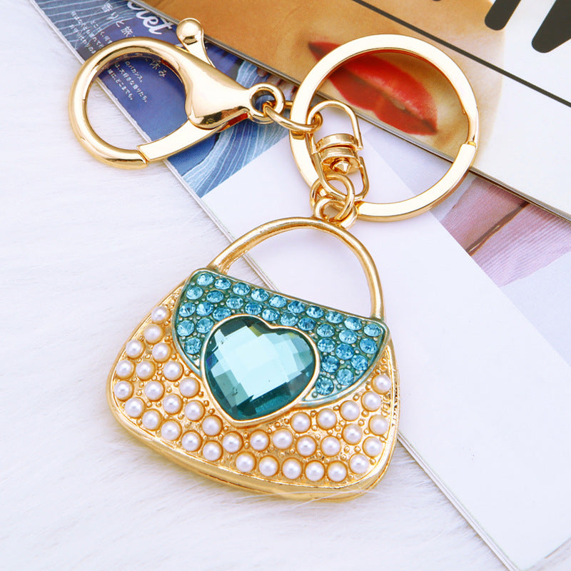 Wholesale Pearl Diamond Zinc Alloy Keychains ACC-KC-RuiYuan002