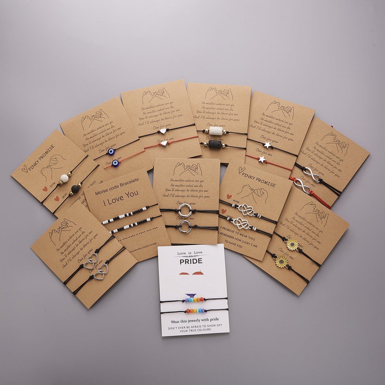 Wholesale Alloy Braided Adjustable Couple Bracelet