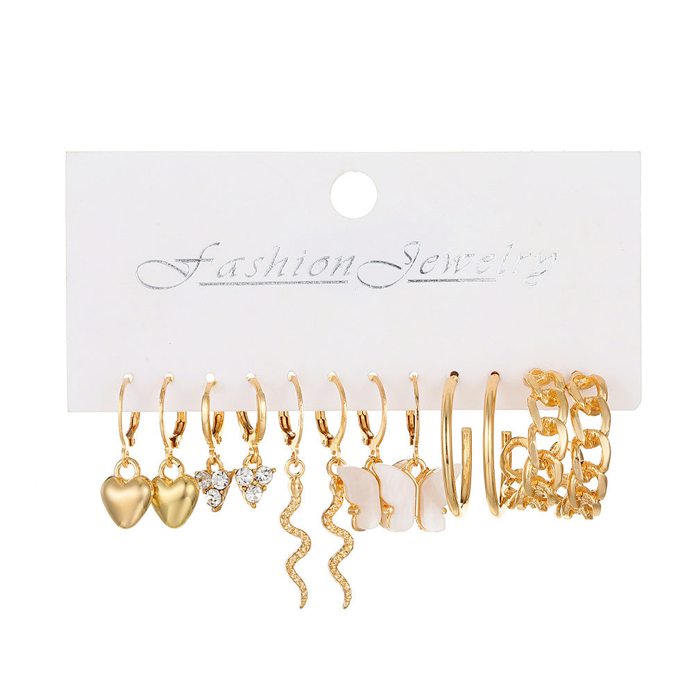 Wholesale Geometric Alloy Earrings Set ACC-ES-QW005