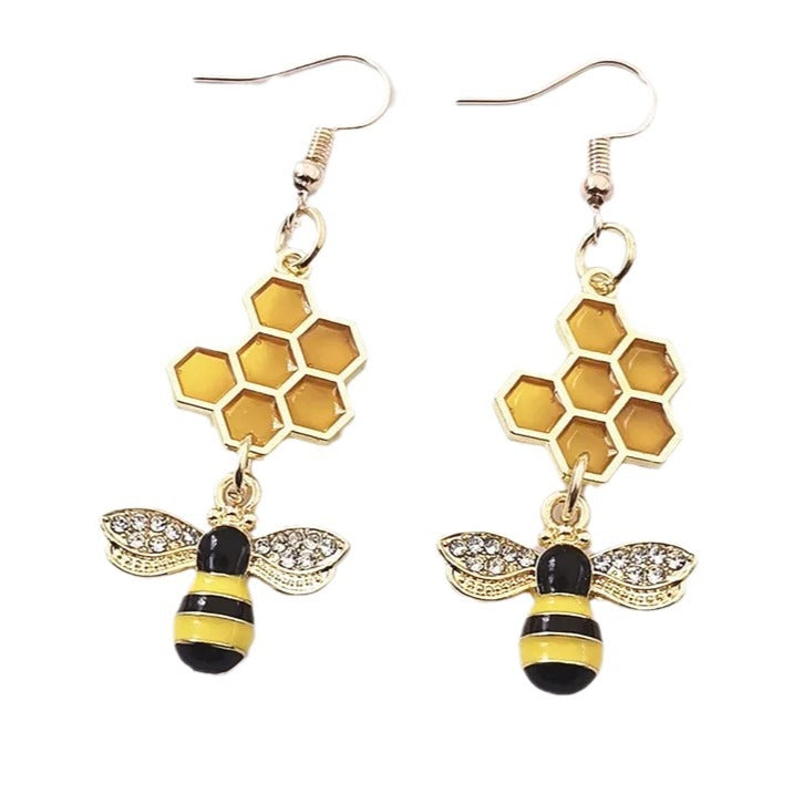 Wholesale asymmetrical matching cartoon insect earrings