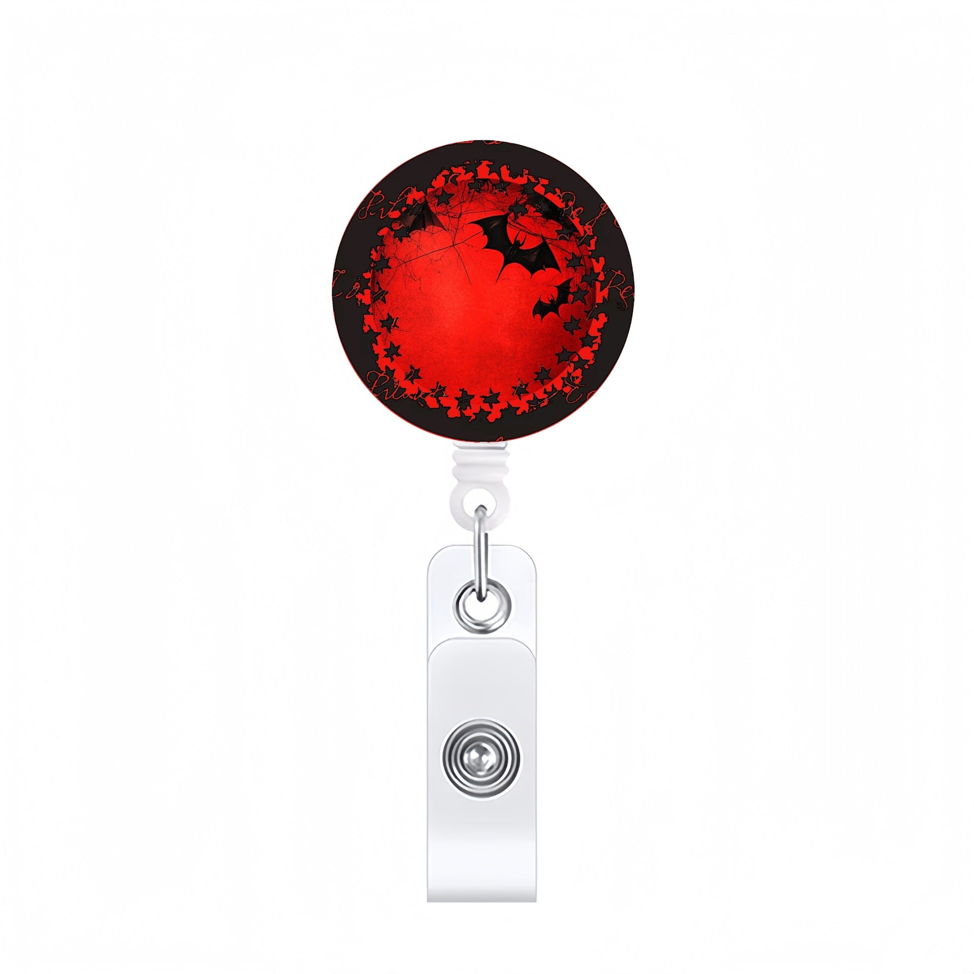 Wholesale Halloween Acrylic Retractable Clip Badge Keychain