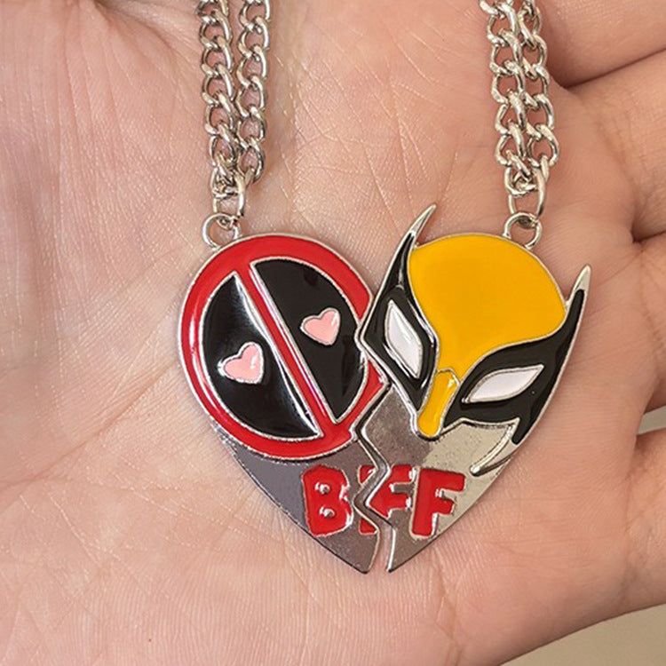 Wholesale Best Friends Alloy Keychain Necklace Earrings ACCVIP-KC-DuYao001