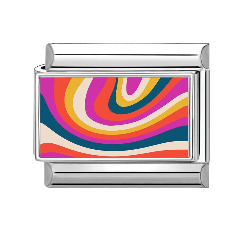 Wholesale 9mm Italian Charm Starter Bracelets DIY Colorful Single Section Creative Stainless Steel Composable Bracelet