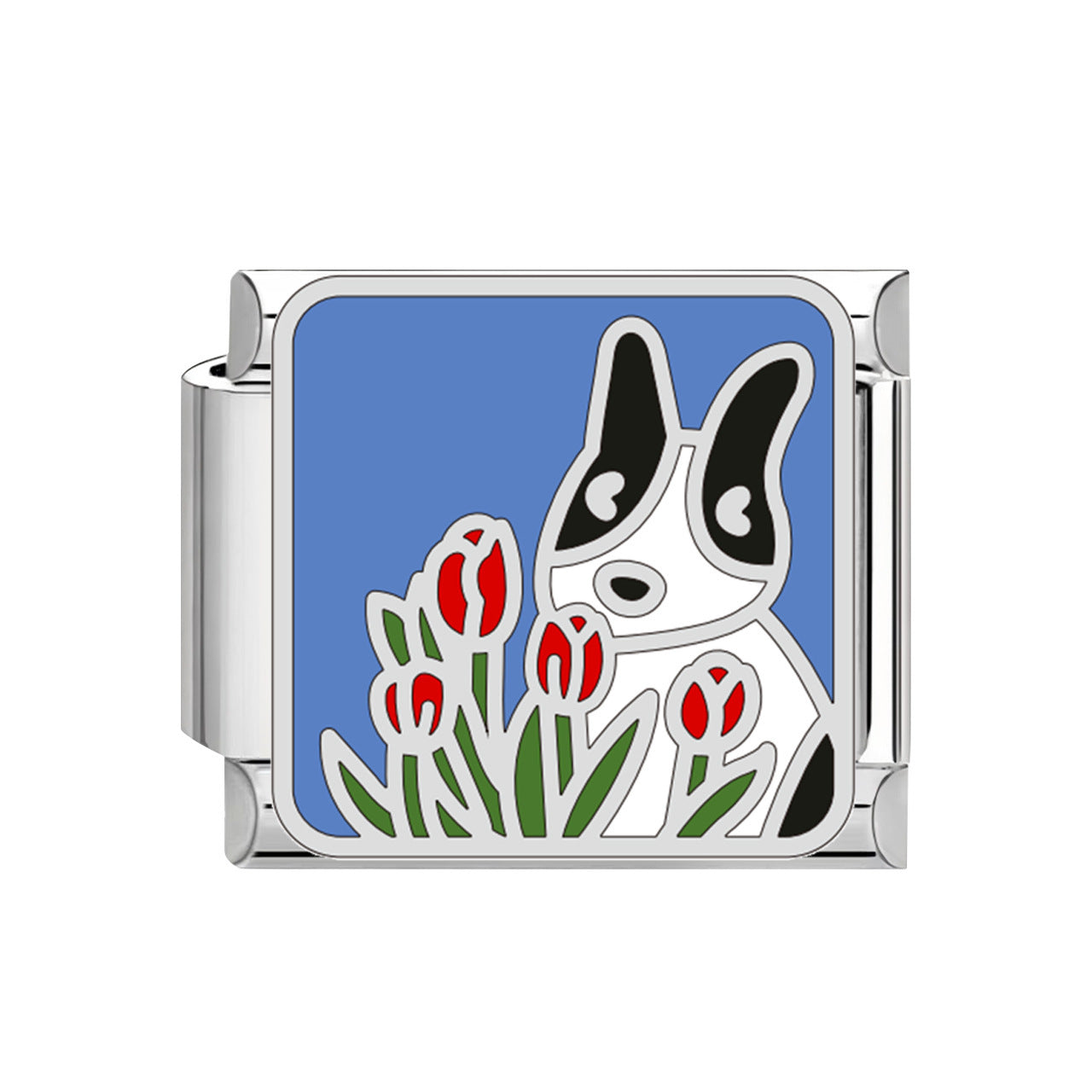 Wholesale 9mm Italian Charm Starter Bracelets DIY square Single Section Creative Stainless Steel Composable Bracelet