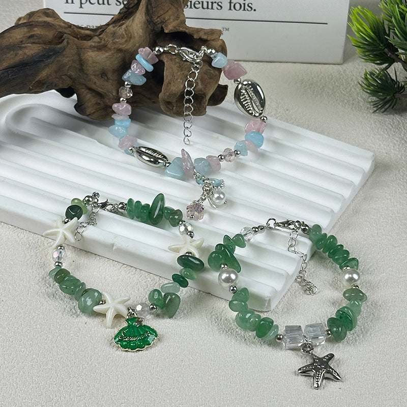 Wholesale  natural crystal irregular gravel bracelet