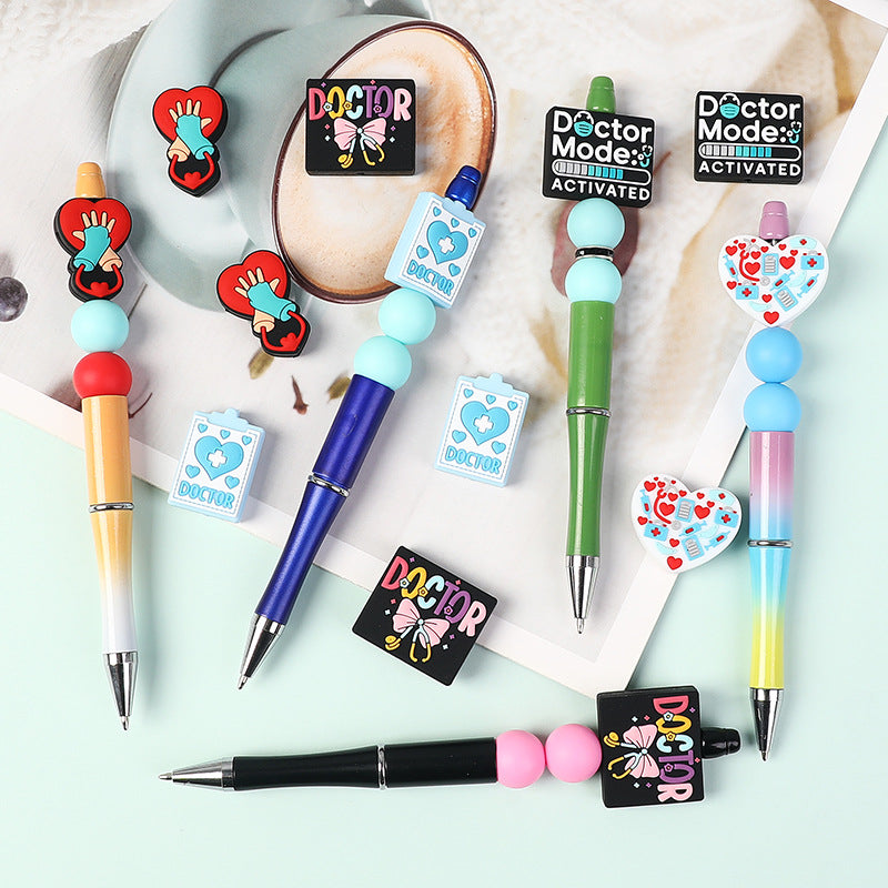 Wholesale  20pcs doctor name  Focal Beads DIY Bead Accessories