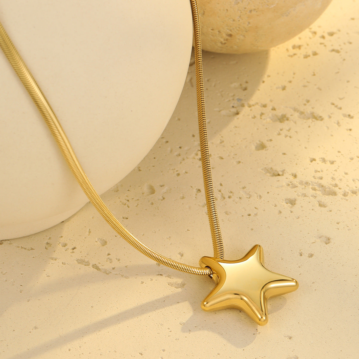 Wholesale Stainless steel simple love snake bone necklace