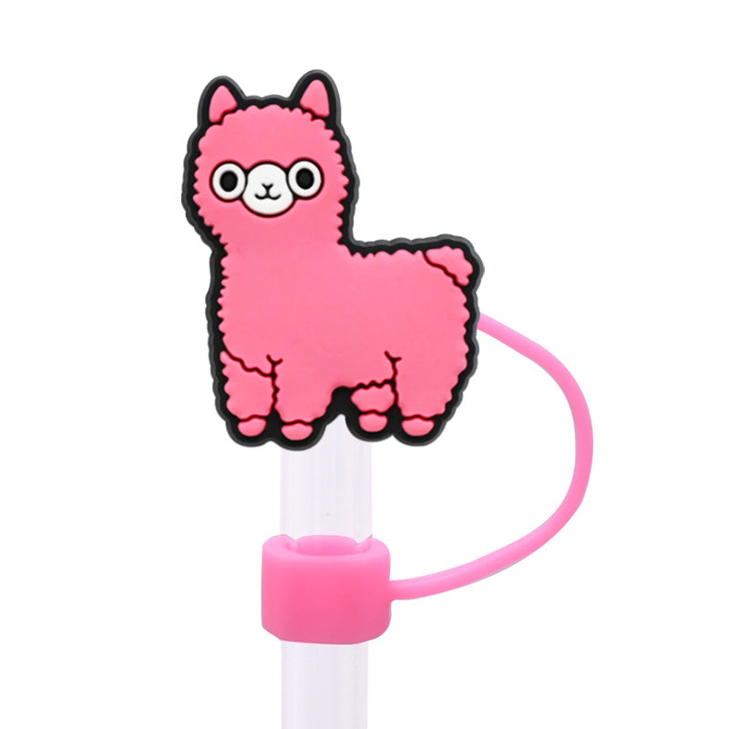 Wholesale Random 100pcs Pink Series 8/10mm PVC Soft Straw Tube Cap