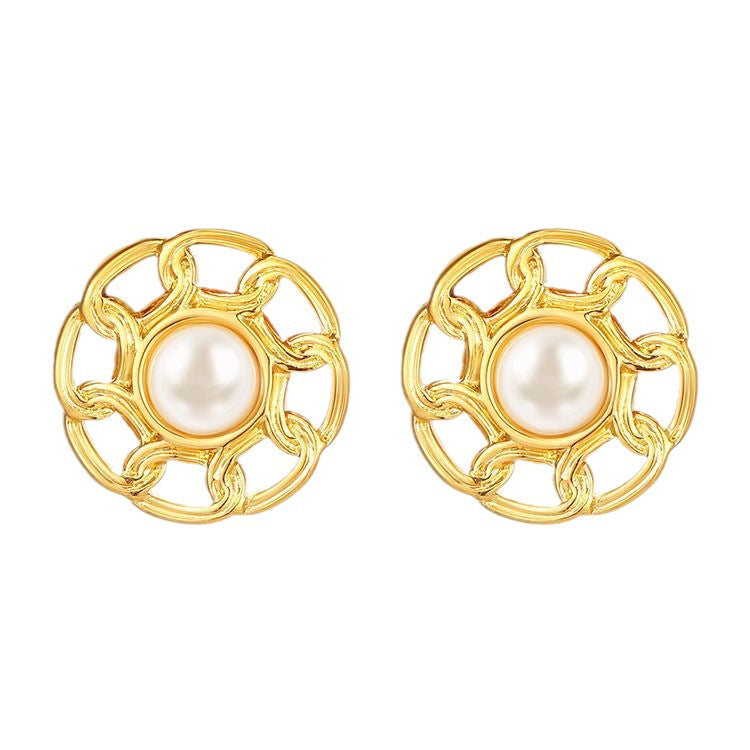 Wholesale Stainless steel pearl earrings