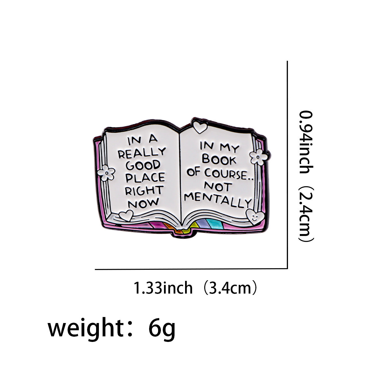 Wholesale Book Quotations Brooch