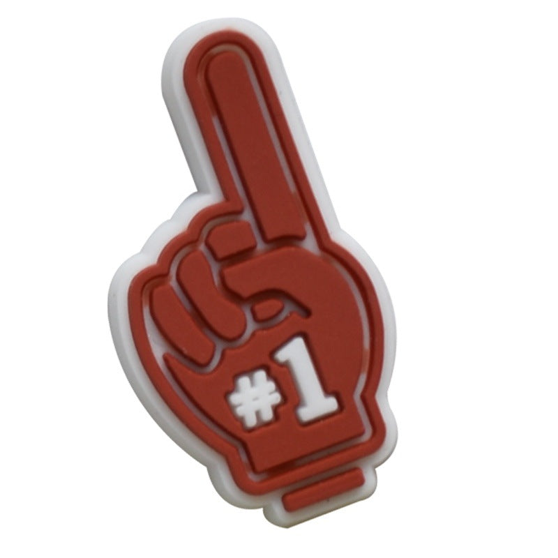 Wholesale Random 100pcs floral clogs PVC Soft Rubber Shoe Buckle Decoration