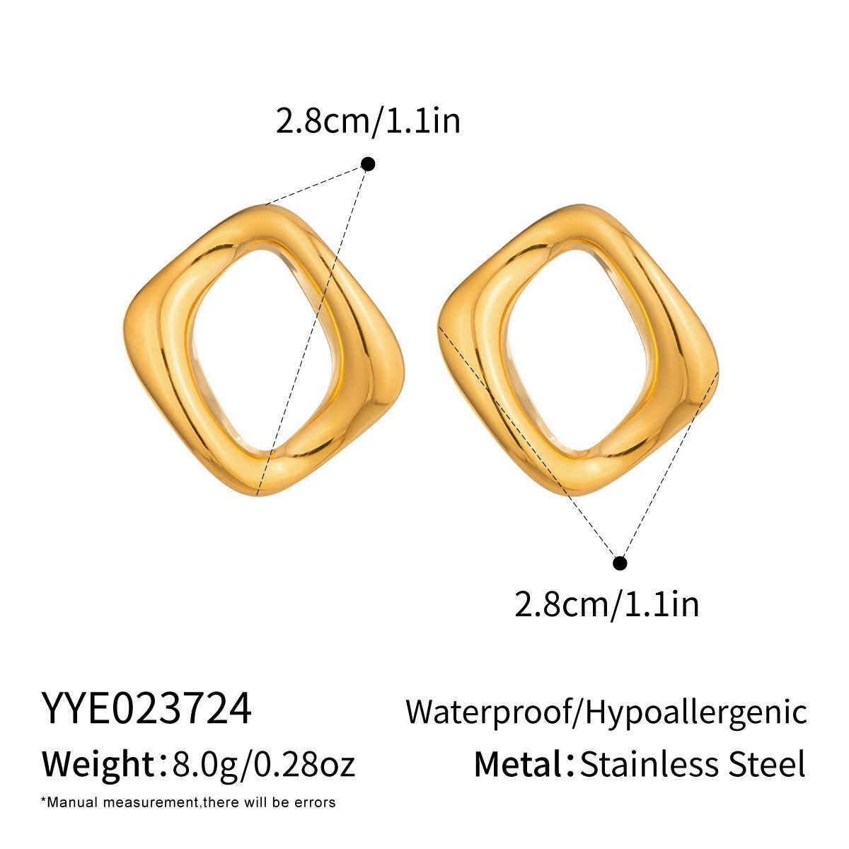 Wholesale Trendy 18K Gold Plated Stainless Steel Floral Earrings Set for Women Boutique Resale Jewelry Accessory