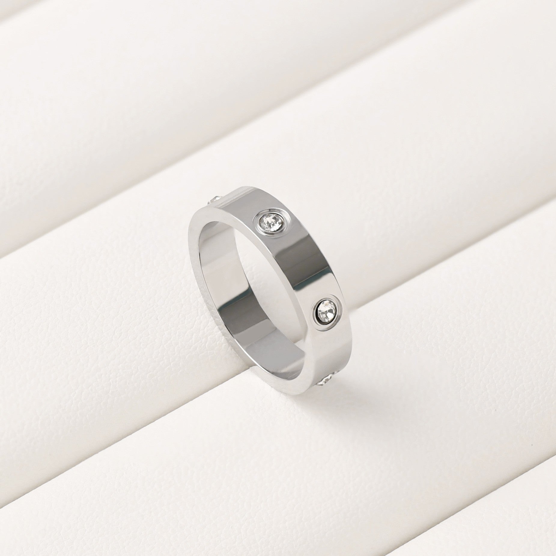 Wholesale Trendy Diamond Nail Couple Ring Everyday Fashion Accessory Gift