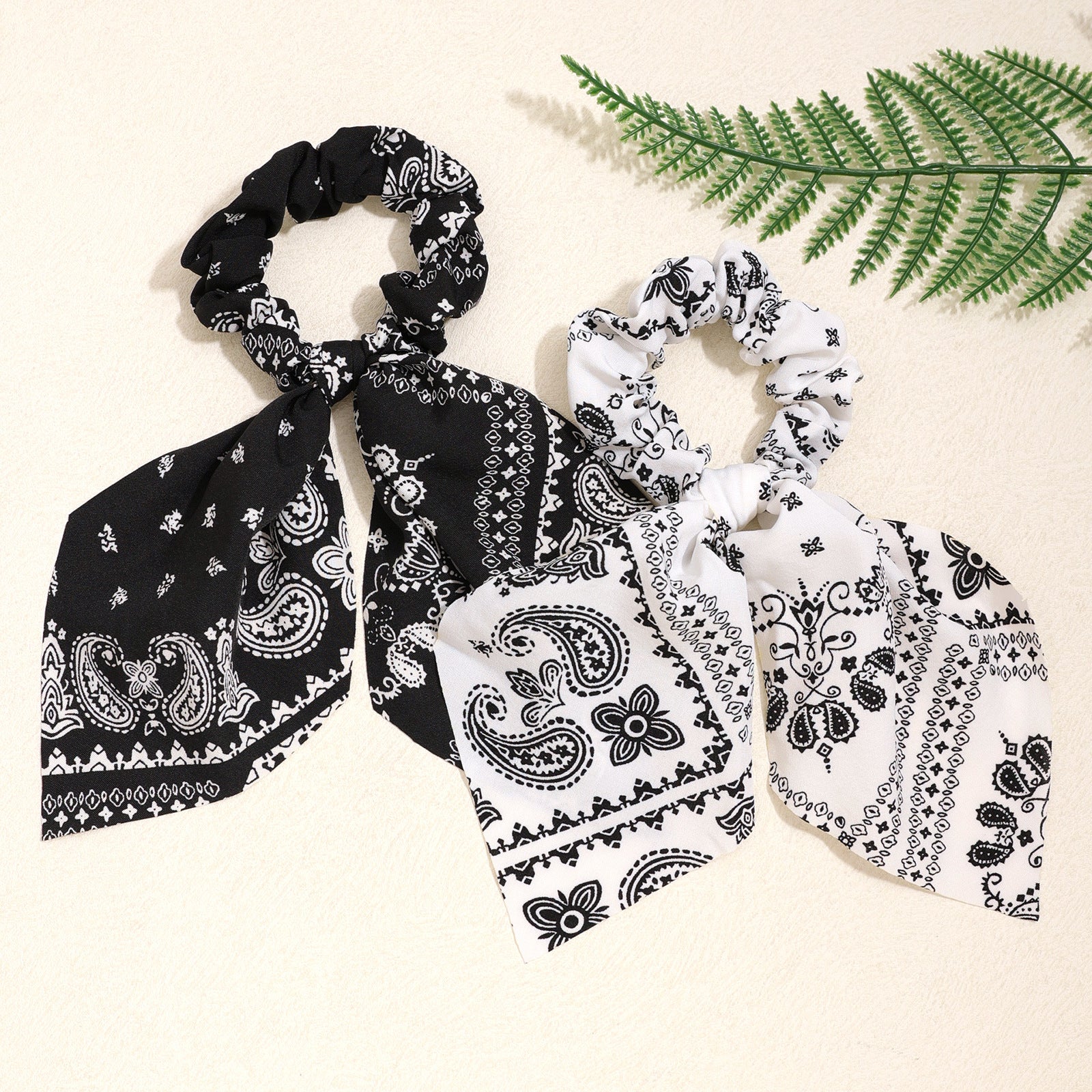 Wholesale  Ethnic Style Small Ribbon Hair Tie Retro Ponytail Ribbon Hair Scrunchies