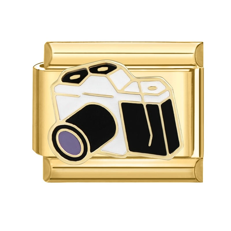 Pulsera de encanto italiano al por mayor de 9 mm empalmado lindo colgante creativo colgante de acero inoxidable brazalete compuesto por acero inoxidable