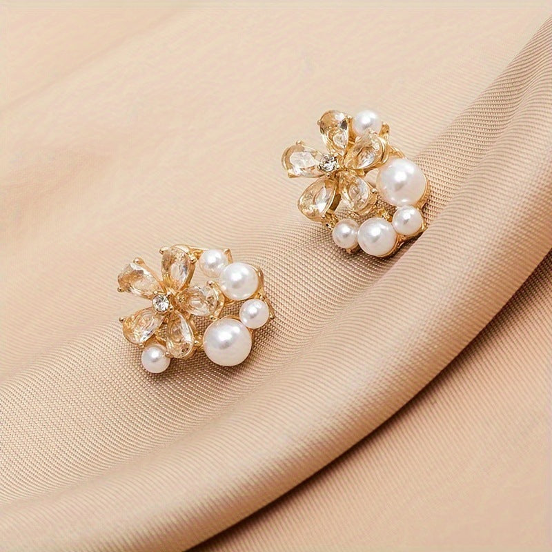 Wholesale  Alloy Flower Five-leaf Earrings