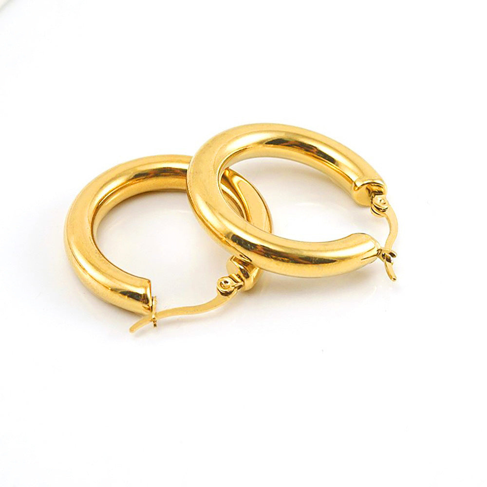 Wholesale 18K stainless steel hollow earrings