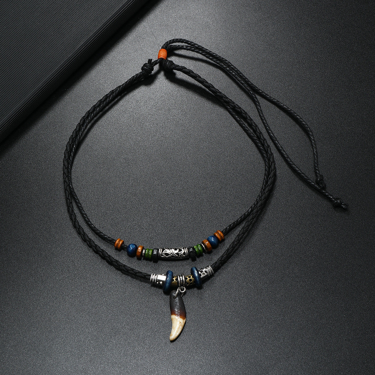 Wholesale Ethnic Style Retro Element Dog Tooth Men's Necklace ACC-NE-Saih001
