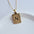 Wholesale Stainless Steel Letter Square Brand Pendant Plated 18K Necklace