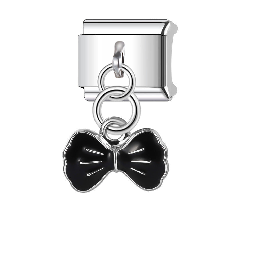 Wholesale Italian Charm Bracelet 9mm DIY Splicing Butterfly Pendant Stainless Steel Composable Bracelet