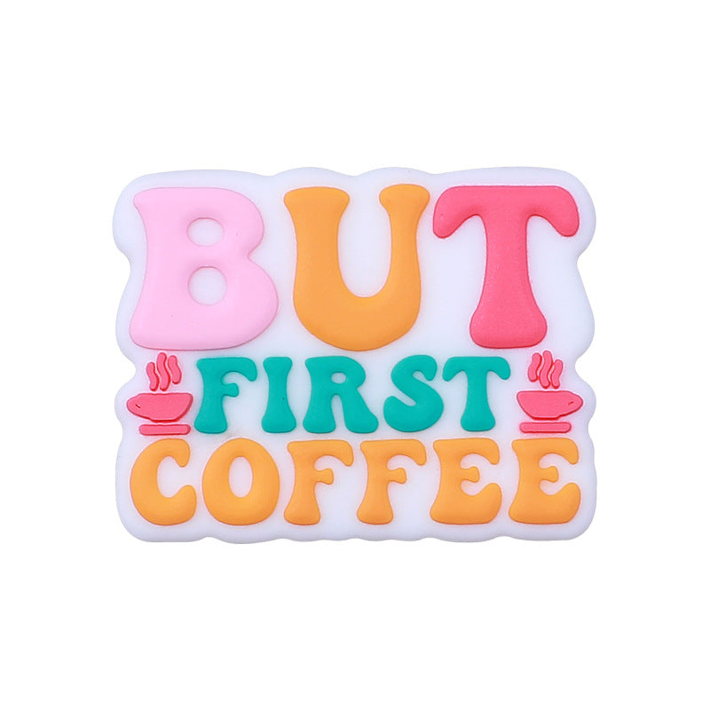 Wholesale 20pcs Coffee Letter Focal Beads DIY Bead Accessories