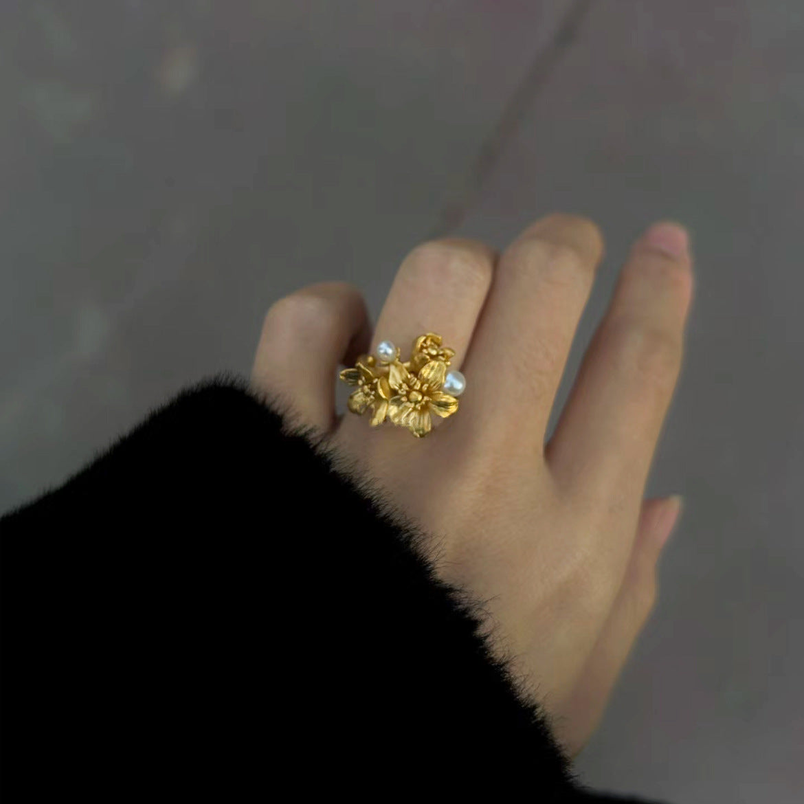 Wholesale Copper Vintage Star Cameo Ring Open Adjustable Jewelry Accessory for Resale