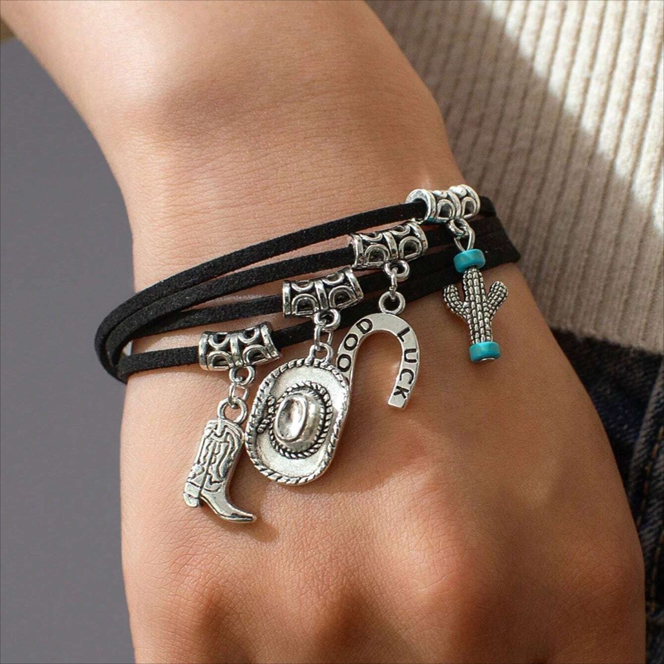Wholesale Western Cowboy Punk Style DYI Creative Bracelet ACC-BT-Jiud001