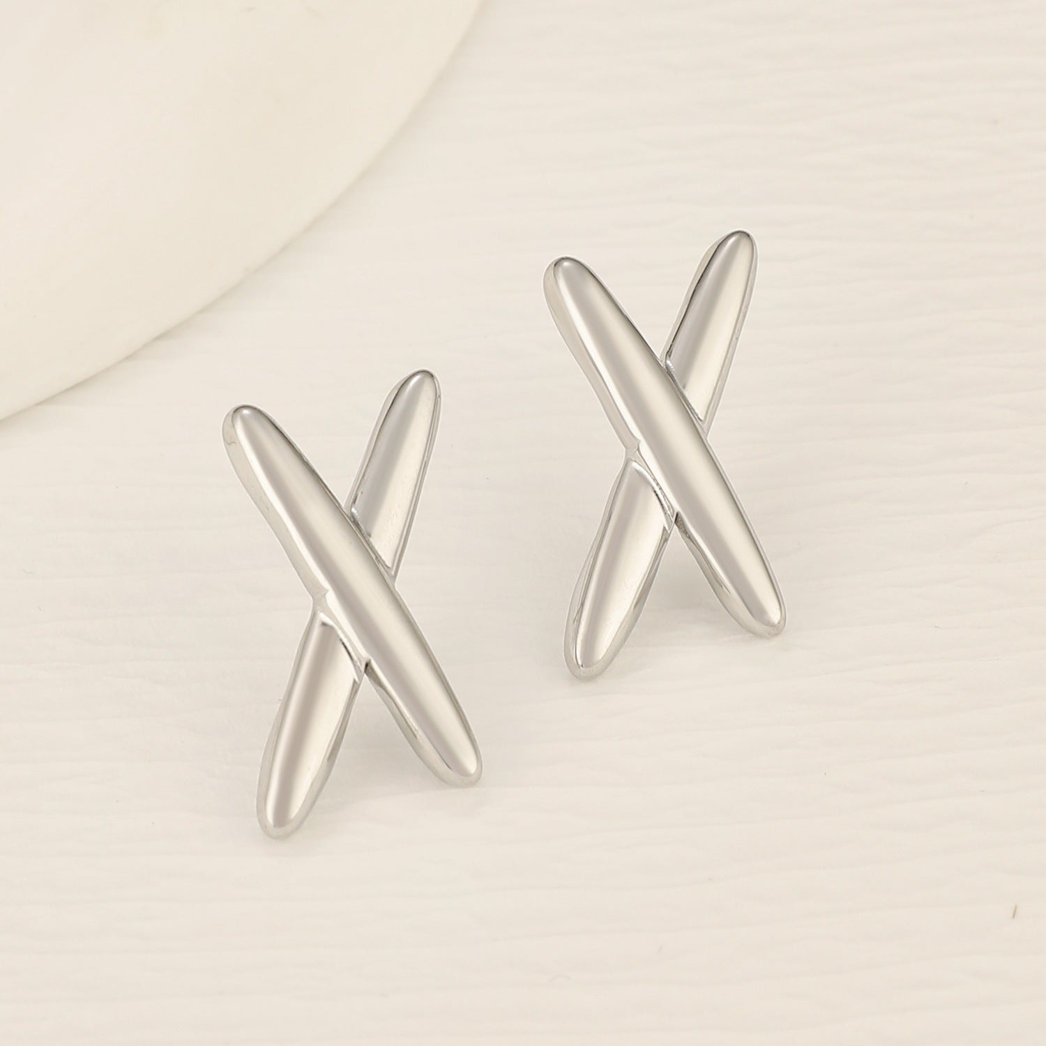Wholesale Vintage French Geometric Irregular Drop Earrings for Women,  Stainless Steel Gold Plated Trendy Fashion Accessory Gift
