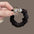 Wholesale black rhinestone hair rope rubber band hair scrunchies