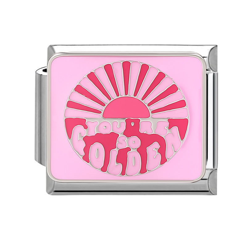 Wholesale 9mm Italian Charm Starter Bracelets DIY square Single Section Creative Stainless Steel Composable Bracelet