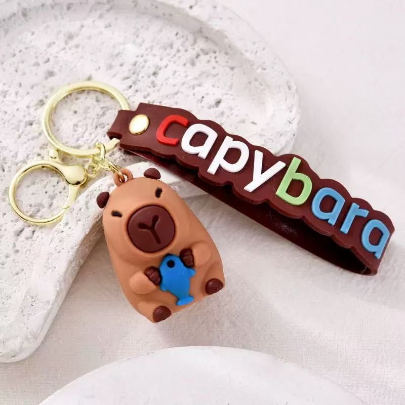 Wholesale Cute Capybara Keychain Bag Pendant Creative Car Key Accessory Boutique Resale